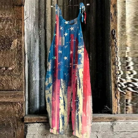 Women s Fourth July Overalls Boho Overalls for Women Elegant 2023 Loose Fit Jumpsuit American Flag Print Bohemian Wide Leg Bib Overall Beach Romper
Women s Fourth July Overalls Boho Overalls for Women Elegant 2023 Loose Fit Jumpsuit American Flag Print Bohemian Wide Leg Bib Overall Beach Romper