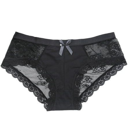 Womens Underwear Briefs Lace Bow Lace Panties