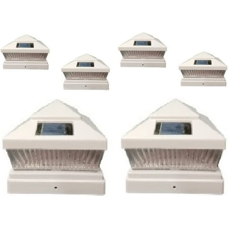 6 Pack Solar 6X6 Fence Post Cap Light with FIVE LED Bulbs WHITE Garden Square Shape Cap Light
6 Pack Solar 6X6 Fence Post Cap Light with FIVE LED Bulbs WHITE Garden Square Shape Cap Light
