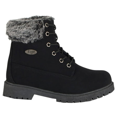 Lugz Womens Rucker Hi Faux Fur Lace Up Casual Boots Ankle Low Heel 1-2