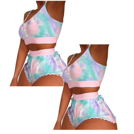 Dtydtpe Women Printing Pajamas Sleeveless Cami Shorts Lingerie Sleepwear Set plus Size Pool Cover *2PCS
Dtydtpe Women Printing Pajamas Sleeveless Cami Shorts Lingerie Sleepwear Set plus Size Pool Cover *2PCS