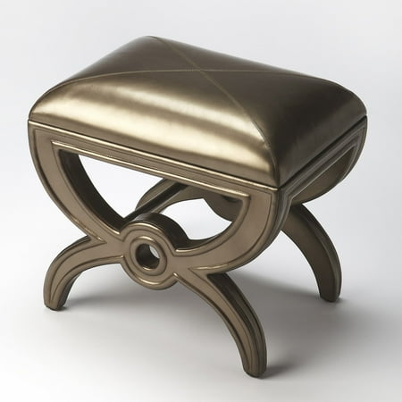 Butler Specialty Moderne Cosmopolitan Leather Vanity Stool