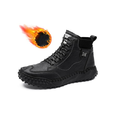 Daeful Mens Leather Shoes Lace Up Casual Shoe Non Slip Ankle Boot Comfortable Lightweight Bootie Work Booties Black with Warm Lined 6
Daeful Mens Leather Shoes Lace Up Casual Shoe Non Slip Ankle Boot Comfortable Lightweight Bootie Work Booties Black with Warm Lined 6