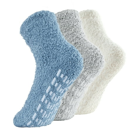 Century Star Women Thick Fuzzy Anti-Slip Slipper Socks Winter Warm Socks Fluffy Cozy Yoga Pilates Soft Grip Socks 3 Pairs Blue/Gray/White One Size
Century Star Women Thick Fuzzy Anti-Slip Slipper Socks Winter Warm Socks Fluffy Cozy Yoga Pilates Soft Grip Socks 3 Pairs Blue/Gray/White One Size