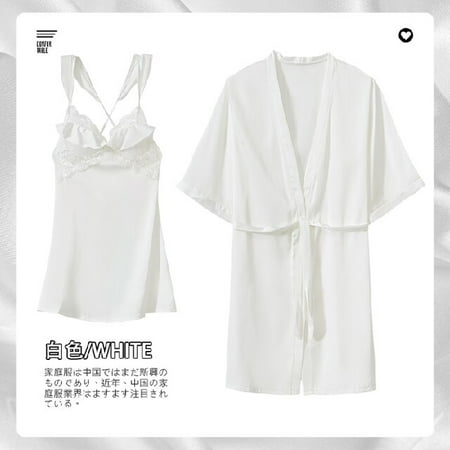 PIKADINGNIS 2 Pcs Sexy Satin Robe Set Spring Summer Short Sleeve Sexy Nightgowns Bathrobe Women Pajamas Bath Silk Robe Sleepwear Womens
PIKADINGNIS 2 Pcs Sexy Satin Robe Set Spring Summer Short Sleeve Sexy Nightgowns Bathrobe Women Pajamas Bath Silk Robe Sleepwear Womens