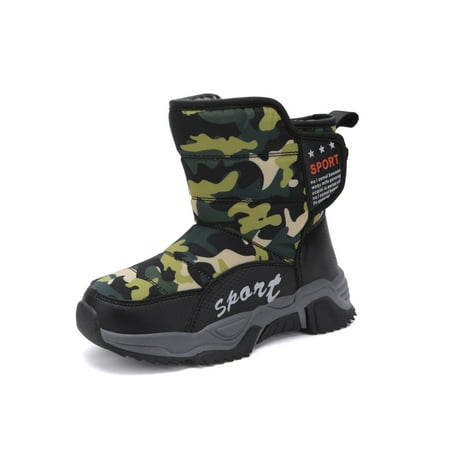 SIMANLAN Children Warm Shoes Camouflage Winter Boot Mid Calf Snow Boots School Breathable Hiking Faux Fur Army Green 12C
SIMANLAN Children Warm Shoes Camouflage Winter Boot Mid Calf Snow Boots School Breathable Hiking Faux Fur Army Green 12C