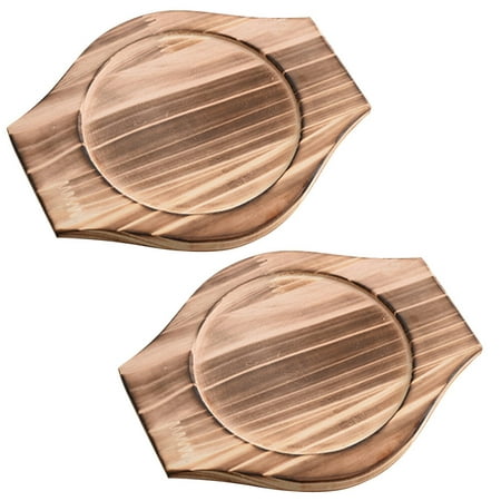 

2Pcs Household Pot Mats Multi-function Casserole Holders Wooden Casserole Mats