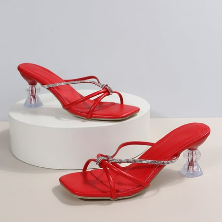 Women‘s Chunky Heel Sandals Rhinestone Open Square Toe Mid Heel Mule Slippers Women‘s Footwear
Women‘s Chunky Heel Sandals Rhinestone Open Square Toe Mid Heel Mule Slippers Women‘s Footwear