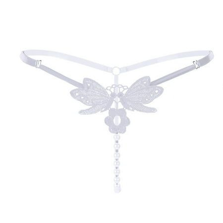 DENGDENG Sexy Solid Thongs for Women Pack Pearl Low Rise Stretch Butterfly Underwear
DENGDENG Sexy Solid Thongs for Women Pack Pearl Low Rise Stretch Butterfly Underwear