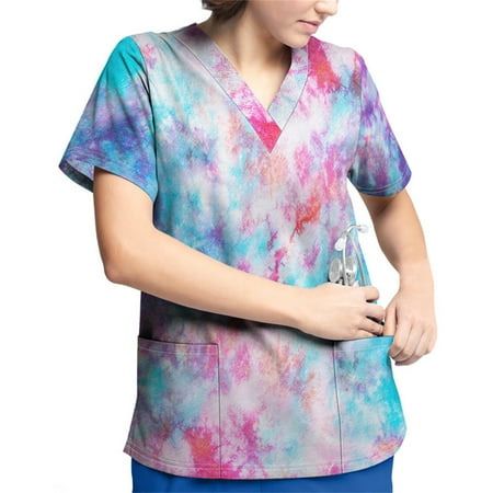 QWANG 2023 Plus Size Printed Scrub Working Uniform Tops For Women V-Neck Short Sleeve T-Shirts Workwear Tee With Pockets
QWANG 2023 Plus Size Printed Scrub Working Uniform Tops For Women V-Neck Short Sleeve T-Shirts Workwear Tee With Pockets