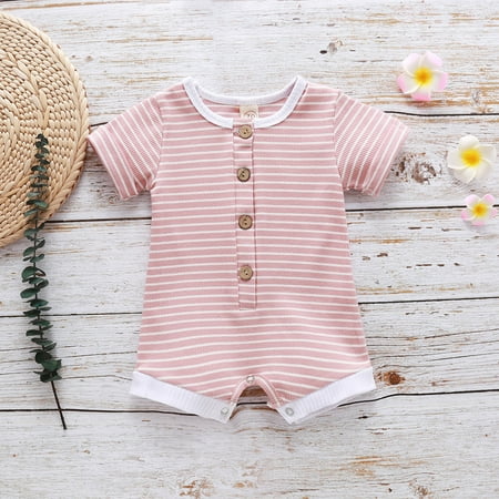 DAETIROS Exquisite Cute (0-24M) Newborn Baby Girls Boys Striped Prevalent Soft One-piece Rompers Pink
DAETIROS Exquisite Cute (0-24M) Newborn Baby Girls Boys Striped Prevalent Soft One-piece Rompers Pink