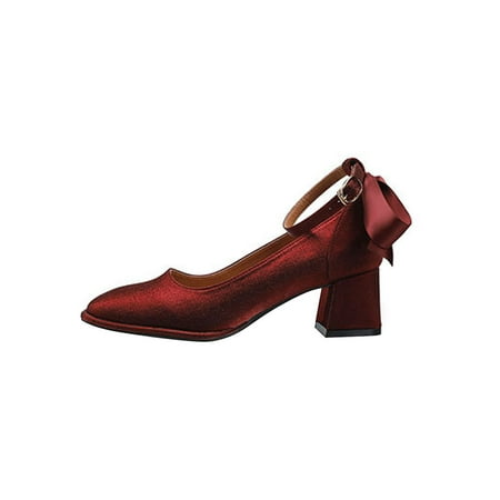 Tenmix Ladies Mid Heels Ankle Strap Dress Shoe Chunky Pumps Square Toe Wedding Shoes Prom Anti-Slip Lightweight Pump Wine Red 5
Tenmix Ladies Mid Heels Ankle Strap Dress Shoe Chunky Pumps Square Toe Wedding Shoes Prom Anti-Slip Lightweight Pump Wine Red 5