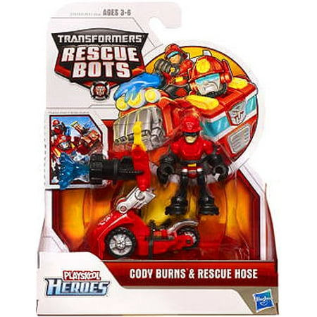 Transformers Playskool Heroes Cody Burns & Rescue Hose Action Figure Set