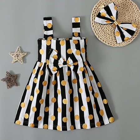 Huilaibazo Girls Dress Toddler Kids Girls Sleeveless Striped Dot Print Bow Dress Princess Dresses Casual Clothes 3Y
Huilaibazo Girls Dress Toddler Kids Girls Sleeveless Striped Dot Print Bow Dress Princess Dresses Casual Clothes 3Y