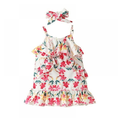 Floral Lace Skirt Ruffle Skirt Baby Girls Dress Kids Casual Clothes