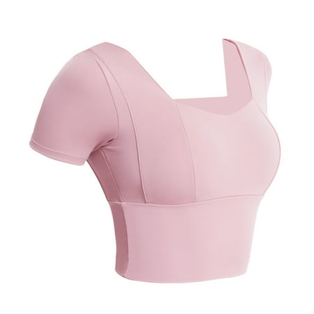 UDIYO Yoga Tops Short Sleeve Breathable Nylon Bulid in Bra Workout Sport Shirts for Women
UDIYO Yoga Tops Short Sleeve Breathable Nylon Bulid in Bra Workout Sport Shirts for Women