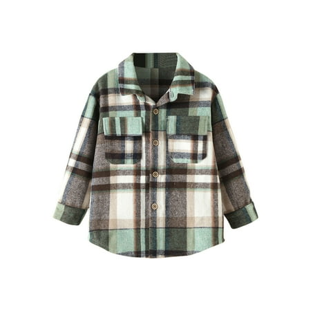 Toddler Flannel Shirt Jacket Plaid Long Sleeve Lapel Button Down Shacket Kids Boys Girls Shirts Coats Fall Tops
Toddler Flannel Shirt Jacket Plaid Long Sleeve Lapel Button Down Shacket Kids Boys Girls Shirts Coats Fall Tops
