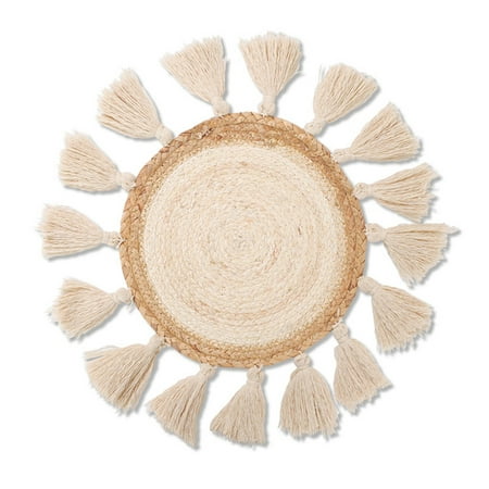 HESITONE Round Multi Tassel Woven Wall Decor Baskets Desktop Anti-scalding Placemat
HESITONE Round Multi Tassel Woven Wall Decor Baskets Desktop Anti-scalding Placemat