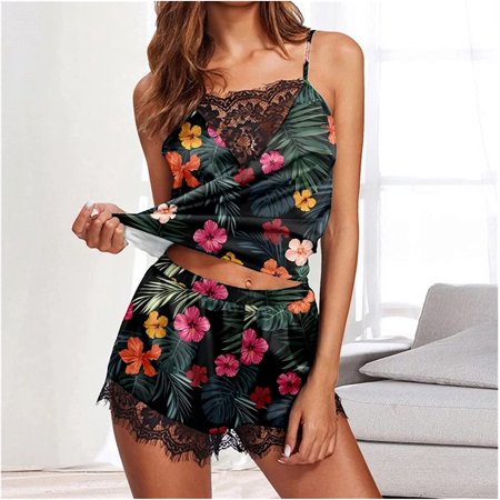 QWZNDZG Women s Satin Pajama Set Silky Lace Casual Two Piece Suit Home Clothes Sling Underwear Female Sexy Nightwear (Color : B Size : M Code)
QWZNDZG Women s Satin Pajama Set Silky Lace Casual Two Piece Suit Home Clothes Sling Underwear Female Sexy Nightwear (Color : B Size : M Code)