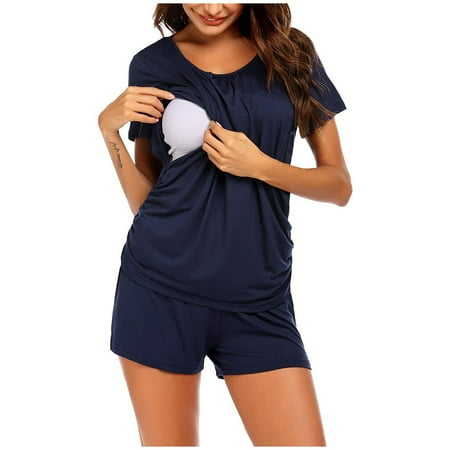 nsendm Two Maternity Ladies Sets Short Piece Suit O-Neck T-shirt Sleeve Women Suits Sets Small Sleeve Nightgownnightshirt Navy Medium
nsendm Two Maternity Ladies Sets Short Piece Suit O-Neck T-shirt Sleeve Women Suits Sets Small Sleeve Nightgownnightshirt Navy Medium