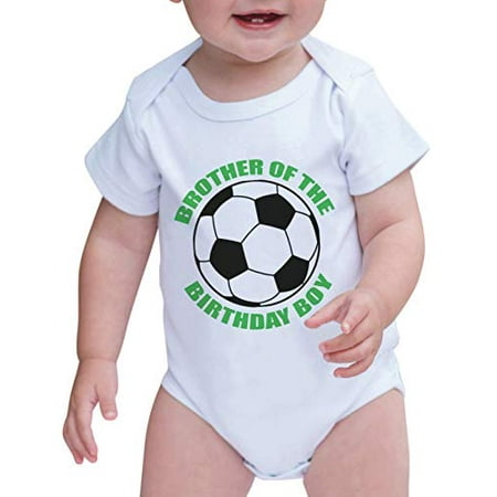 7 ate 9 Apparel Boy s Brother Soccer Onepiece White