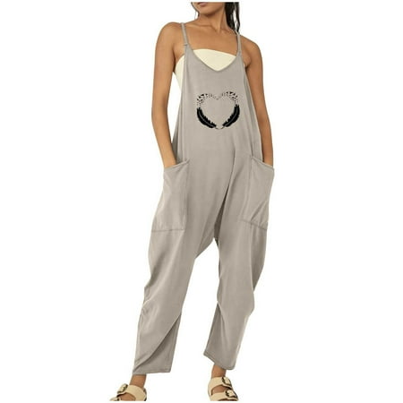 CQCYD Jumpsuits for Women Casual Women s Sleeveless Jumpsuits Printing Loose Casual Spaghetti Strap Jumpsuits Stretchy Wide Leg Rompers with Two Pockets Rompers for Women Summer
CQCYD Jumpsuits for Women Casual Women s Sleeveless Jumpsuits Printing Loose Casual Spaghetti Strap Jumpsuits Stretchy Wide Leg Rompers with Two Pockets Rompers for Women Summer