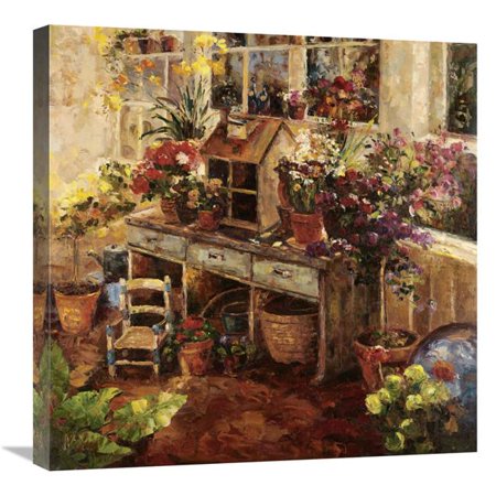 24 x 24 in. Michelles Potting Bench Art Print - Hong