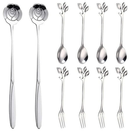 Coffee Spoon Appetizer Fork Tableware Mixing Spoon Fruit Cake Teaspoon Set for Family Wedding
Coffee Spoon Appetizer Fork Tableware Mixing Spoon Fruit Cake Teaspoon Set for Family Wedding