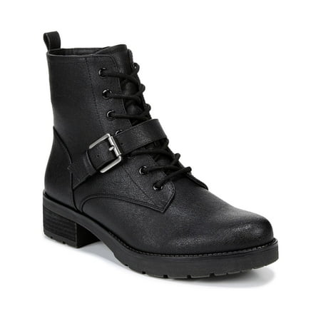 SOUL Naturalizer Womens Quaid Combat & Lace-up Boots Black 9 Medium (B M)