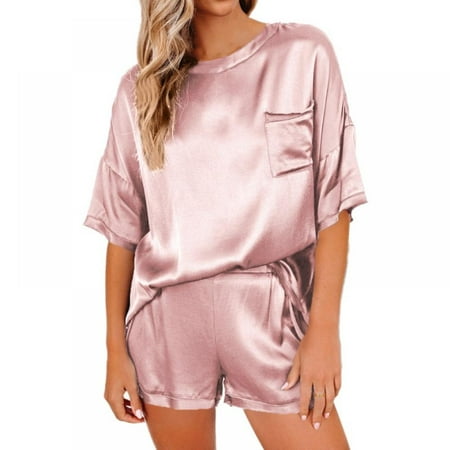 Summer Homewear New Style Ladies Suit Short Sleeve Tops Shorts Two-piece Solid Color Women Clothing Set Loose Pajamas
Summer Homewear New Style Ladies Suit Short Sleeve Tops Shorts Two-piece Solid Color Women Clothing Set Loose Pajamas