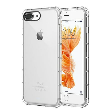 [해외] Case For iPhone 8 Plus, iPhone 7 Plus case, by Insten Duraproof Transparent Anti-Shock TPU Rubber Skin Gel Case For Apple iPhone 8 Plus / iPhone 7 Plus - Clear