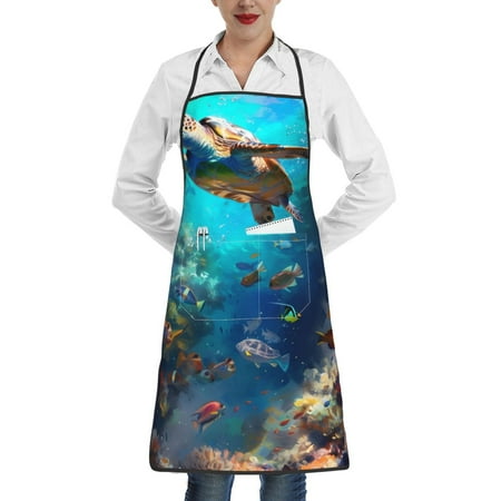 Matuu Underwater Fish Turtle for Adjustable Cooking Aprons for Women with Pockets Kitchen Aprons for Men Water and Oil Resistant
Matuu Underwater Fish Turtle for Adjustable Cooking Aprons for Women with Pockets Kitchen Aprons for Men Water and Oil Resistant