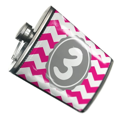 NEONBLOND Flask Monogram 3 Pink Chevron