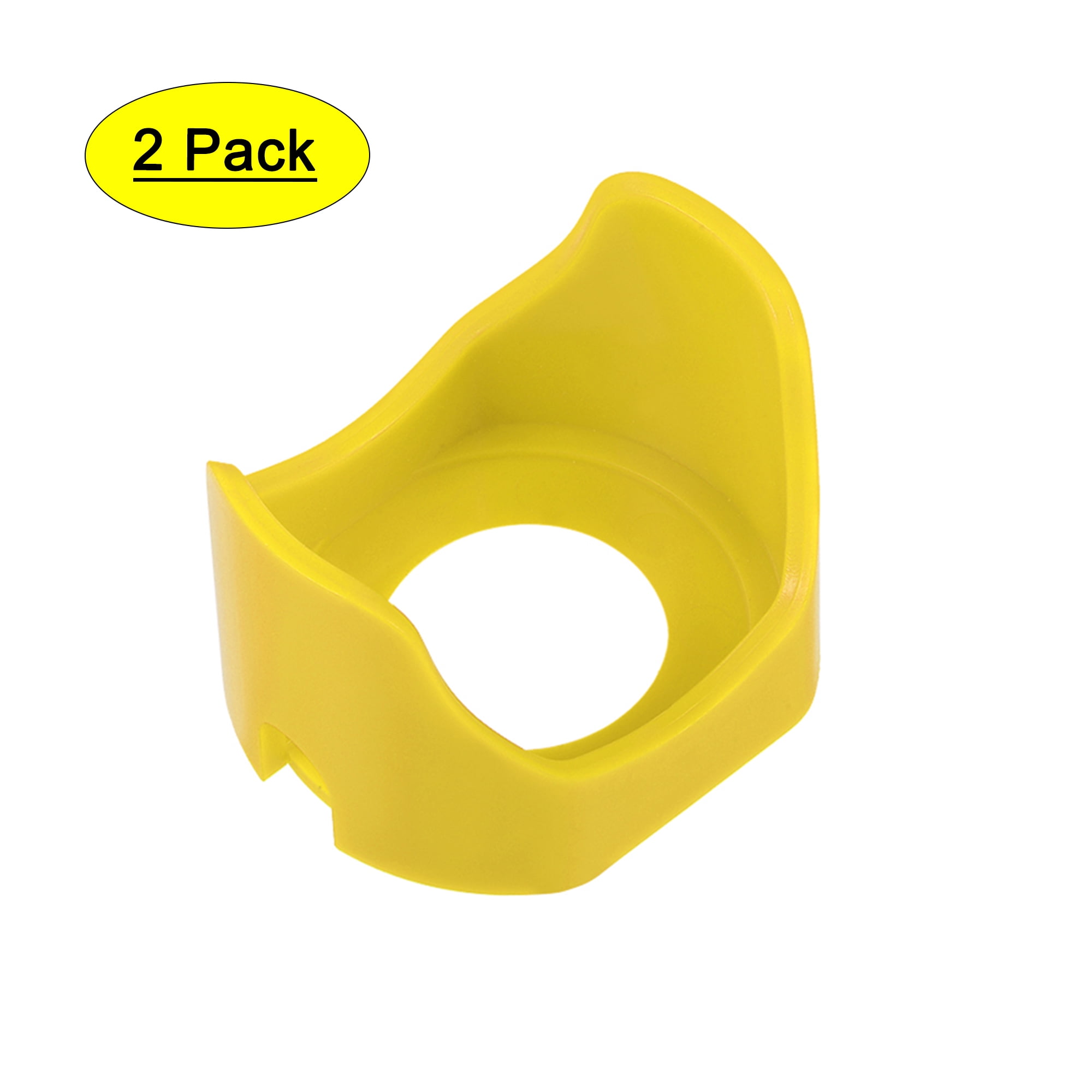 Uxcell 30mm Plastic Two Feet Push Switch Button Protective Cover Yellow