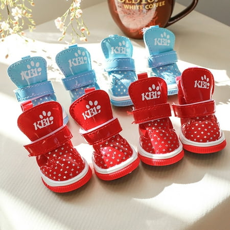 Beechoice 4Pcs Dog Shoes for Small Dogs Boots for Hot Pavement Winter Snow Booties for Puppy with Reflective Strip Anti-Slip Rubber Sole
Beechoice 4Pcs Dog Shoes for Small Dogs Boots for Hot Pavement Winter Snow Booties for Puppy with Reflective Strip Anti-Slip Rubber Sole