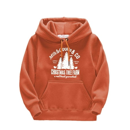 Yoryorlue Toddler Kids Girls Boys Christmas Trees Letters Prints Drawstring Pullover Hooded Comfortable Tops Loose Long Sleeve Blouse With Pocket Sweatshirt
Yoryorlue Toddler Kids Girls Boys Christmas Trees Letters Prints Drawstring Pullover Hooded Comfortable Tops Loose Long Sleeve Blouse With Pocket Sweatshirt