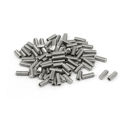 M3x8mm 316 Stainless Steel Hex Socket Cup Point Grub Set Screws 100pcs
