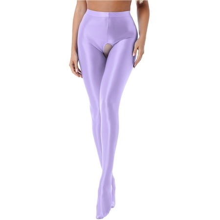 YiZYiF Womens Hollow Out Long Stockings Stretchy Crotchless Pantyhose