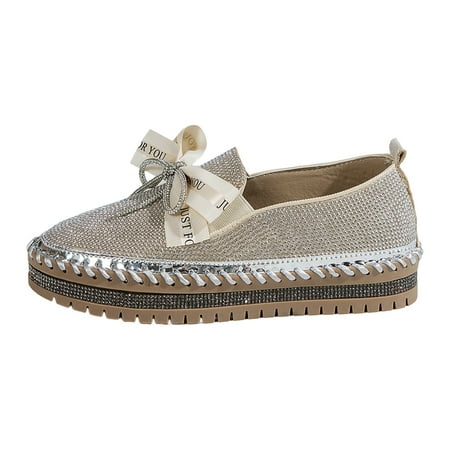 Quealent Adult Women Shoes Casual Comfy Shoes for Women Leisure Women s Four Seasons Solid Bow Tie Non Slip Flat Round Cute Casual Shoes for Women Gold 7
Quealent Adult Women Shoes Casual Comfy Shoes for Women Leisure Women s Four Seasons Solid Bow Tie Non Slip Flat Round Cute Casual Shoes for Women Gold 7