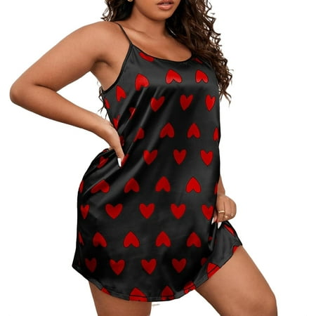 Elegant Heart Print Cami Strap Slip Dress Sleeveless Black Plus Size Nightgowns & Sleepshirts (Women s)
Elegant Heart Print Cami Strap Slip Dress Sleeveless Black Plus Size Nightgowns & Sleepshirts (Women s)