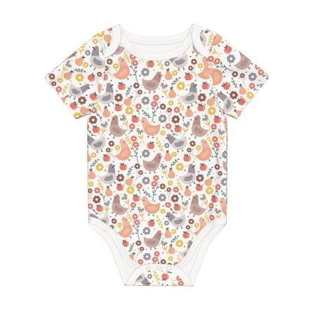 Coaee Funny Chicken for Soft Cotton Baby Short-Sleeve Bodysuit Baby Girls Boys Bodysuit Romper
Coaee Funny Chicken for Soft Cotton Baby Short-Sleeve Bodysuit Baby Girls Boys Bodysuit Romper