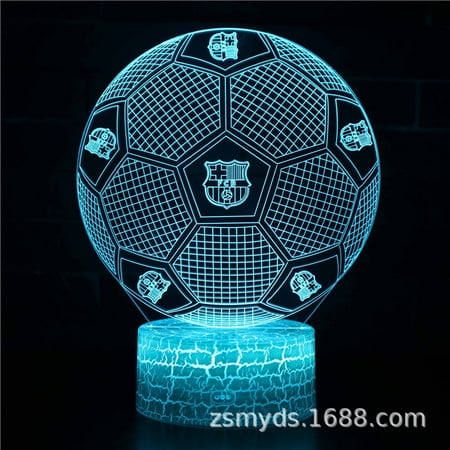 Kids Night Lights 3D Football Birthday Christmas Valentine s Day Gifts for Sports Fans Boys Girls Black base: three colors + touch(MY-408)
Kids Night Lights 3D Football Birthday Christmas Valentine s Day Gifts for Sports Fans Boys Girls Black base: three colors + touch(MY-408)