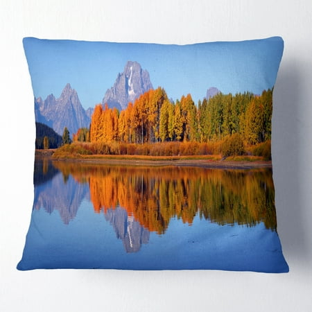 design art designart 'grand tetons panorama' landscape printed throw pillow