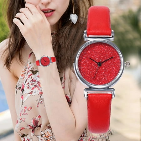 Women Fashion Star Scrub Foundation Small Dial Quartz