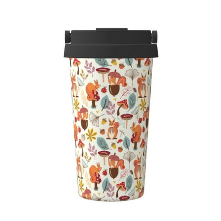 Uemuo Squirrel Nuts Mushroom Print Carry Insulated Coffee Mug Travel Mug with Hidden Handle Insulated Coffee Flask Leak-proof Travel Mug Insulated Mug for Office 
Uemuo Squirrel Nuts Mushroom Print Carry Insulated Coffee Mug Travel Mug with Hidden Handle Insulated Coffee Flask Leak-proof Travel Mug Insulated Mug for Office