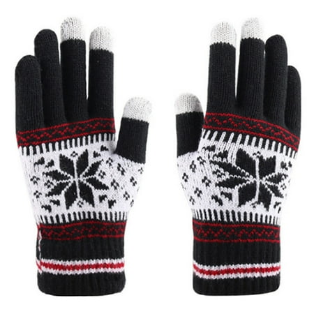 Christmas Gloves with Snowflake Print Winter Warm Touchscreen Gloves Knitted Fleece Lined Gloves for Women Men
Christmas Gloves with Snowflake Print Winter Warm Touchscreen Gloves Knitted Fleece Lined Gloves for Women Men