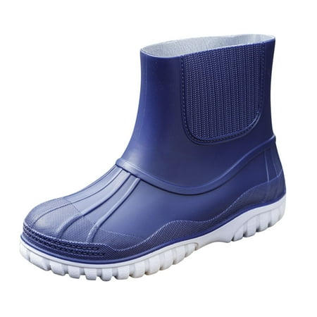 Women Walking Shoes Mens Fashion Thick Sole Rain Boots High Top Non Slip Waterproof Shoes Overfoot Rain Boots Rain shoes for Men Artificial leather Blue
Women Walking Shoes Mens Fashion Thick Sole Rain Boots High Top Non Slip Waterproof Shoes Overfoot Rain Boots Rain shoes for Men Artificial leather Blue
