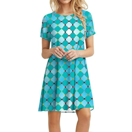 Juebong Women s Casual Plain Loose Short Sleeve Loose Dress Floral Print Classic Print Dress
Juebong Women s Casual Plain Loose Short Sleeve Loose Dress Floral Print Classic Print Dress