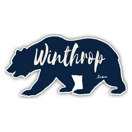 Winthrop Iowa Souvenir 3x1.5-Inch Fridge Magnet Bear Design