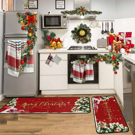 Polyester Carpet Christmas Kitchen Carpet (2 Pieces) Merry Christmas Kitchen Carpet Washable Cushion Comfortable Kitchen Carpet Set
Polyester Carpet Christmas Kitchen Carpet (2 Pieces) Merry Christmas Kitchen Carpet Washable Cushion Comfortable Kitchen Carpet Set
